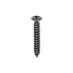 8 x 1 Phillips Oval Head Sheet Metal Screws (#6 Head) Black Oxide