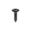 8 x 5/8 Phillips Oval Head Sems Screws Flush Washer (#6 Head) Black Oxide (100 pieces per package)