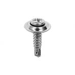 8 x 3/4 Phillips Oval Head Tek Sems Screws Countersunk with Finishing Washer Chrome (100 pieces per