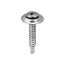 8 x 1 Phillips Oval Head Tek Sems Screws Countersunk with Finishing Washer Chrome (50 pieces per pac