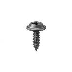 8 x 1/2 Phillips Flat Top Washer Head Sheet Metal Screws Black E-Coat (100 pieces per package)