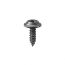 8 x 1/2 Phillips Flat Top Washer Head Sheet Metal Screws Black E-Coat (100 pieces per package)