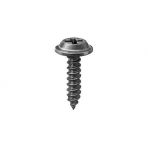 8 x 5/8 Phillips Flat Top Washer Head Sheet Metal Screws Black E-Coat (100 pieces per package)