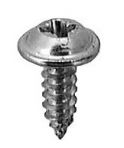 M4.2 x 12 Phillips Washer Head Pozi Drive Sheet Metal Screws (#8 x 15/32) Chrome (100 pieces per pac