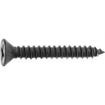 6 x 1/2 Phillips Flat Head Sheet Metal Screws Black Oxide