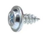 8 x 3/8 Phillips Flat Top Washer Head Sheet Metal Screws Zinc (100 pieces per package)