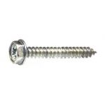 6 x 3/4 Acorn Phillips Indented Hex Washer Head Sheet Metal Screws Zinc (100 pieces per package)