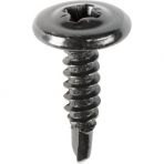 M4.2 x 16 Phillips Round Washer Head Tek with Serrations Under Head Pozi Drive (#8 x 5/8) Black Zi