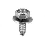 14 X 1 Hex Head Sheet Metal Screws with Free Spinning Washer Zinc  (100 pieces per package)