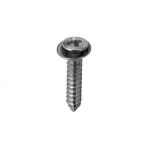 8 x 5/8 Phillips Oval Head Sems Screws Flush Washer (#6 Head) Chrome (100 pieces per package)