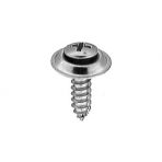 10 x 3/4 Phillips Oval Head Sems Screws With Countersunk Washer (#8 Head) Chrome