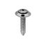 10 x 1 Phillips Oval Head Sems Screws With Countersunk Washer (#8 Head) Chrome