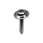 6 x 1 Phillips Oval Head Sems Screws With Countersunk Washer Chrome