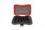 Socket Set Metric Impact Standard 6 Point (16 piece) (1/2 Drive)