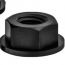 1/4-20 Flange Nut Black Natrual