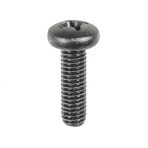 M6 x 20 Phillips Pan Head License Plate Screws Black E-Coat with 168 Hours Salt Spray (50 pieces per