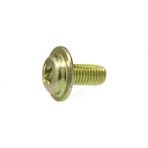 M5 x 12 Phillips Pan Washer Head License Plate Screws Yellow Zinc Dichromate