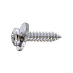 M4.2 x 20 Phillips Pan Head Sems Screws Pozi Drive with Free Spinning Washer (#8 x 25/32) Chrome (50