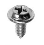 10 x 1/2 Phillips Flat Washer Head Sheet Metal Screws Zinc (100 pieces per package)