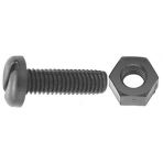 M6 x 20 Slotted Pan Head Machine Screw with Nut (50 pieces per set)