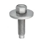 M6 x 1.0 x 22.5 Hex Head Sems Body Bolts with Free Spinning Washer  (50 pieces per package)