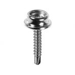 8 x 3/4 Phillips Stud Fastener Tek Nickel on Brass Snap Screws (25 pieces per package)