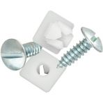 14 x 3/4 Slotted Truss Head Sheet Metal Screw Zinc with Nylon Nut (50 sets per package)