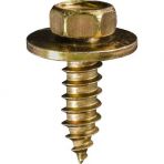 M5.5 x 18 Hex Head Sems Screws with Free Spinning Washer (#12 x 45/64) Zinc & Yellow Dichromate (50