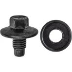 M12 x 19 Oil Drain Plug with Gasket Black Zinc (2 pieces per package)