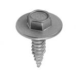 14 x 7/8 Hex Washer Head Sheet Metal Screws with Serrations Under the Head Zinc Organic (25 pieces p