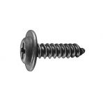 10 x 3/4 Phillips Flat Top Round Washer Head Sheet Metal Screws Black E-Coat (100 pieces per package