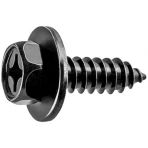 M6.3 x 20 Phillips Hex Head Sems Screws (#14 x 25/32) Black Zinc (50 pieces per package)