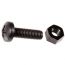 M6 x 20 Phillips Pan Head Machine Screw with Nut Black Nylon (50 sets per package)