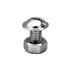 1/4-20 x 1/2 Round Washer Head License Plate Screw (Slotted) Zinc with Square Nut