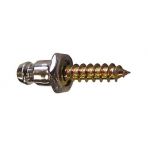 7 x 1/2 Wood Screw Stud Nickel on Brass (100 pieces per package)