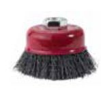 3 Wire Brush, Crimped Cup, (.14 Wire & 5/8-11 Spindle), Carbon Steel