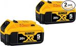 DEWALT 20V MAX XR Battery, 5 Ah, 2-Pack