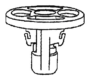 Skid Plate & Under Cover Grommet Natural Nylon