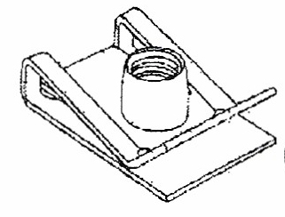 M6 x 1.0 Extruded U-Nut Zinc Organic