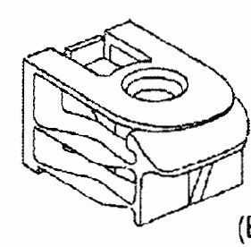 Rocker & Fender Moulding U-Nut Natural Nylon