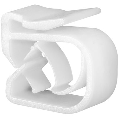 Tubing Support Clip White Nylon