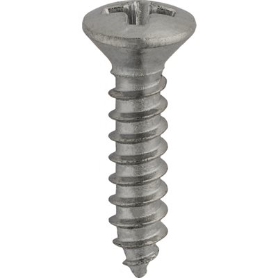 4 x 1/2 Phillips Oval Head Sheet Metal Screws Chrome