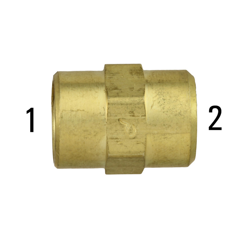 1/8-27 Female NPT x 1/8-27 Female NPT 1200PSI Pipe Coupling Brass