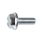 M6 x 16 Hex Flange Head (5/8 Long) License Plate Screw Class 10.9 Zinc