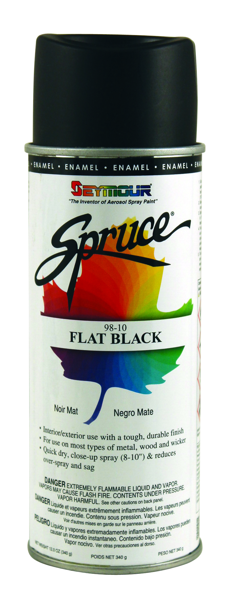 Flat Black 16 ounce Can General Use Paint (Indoor & Outdoor)