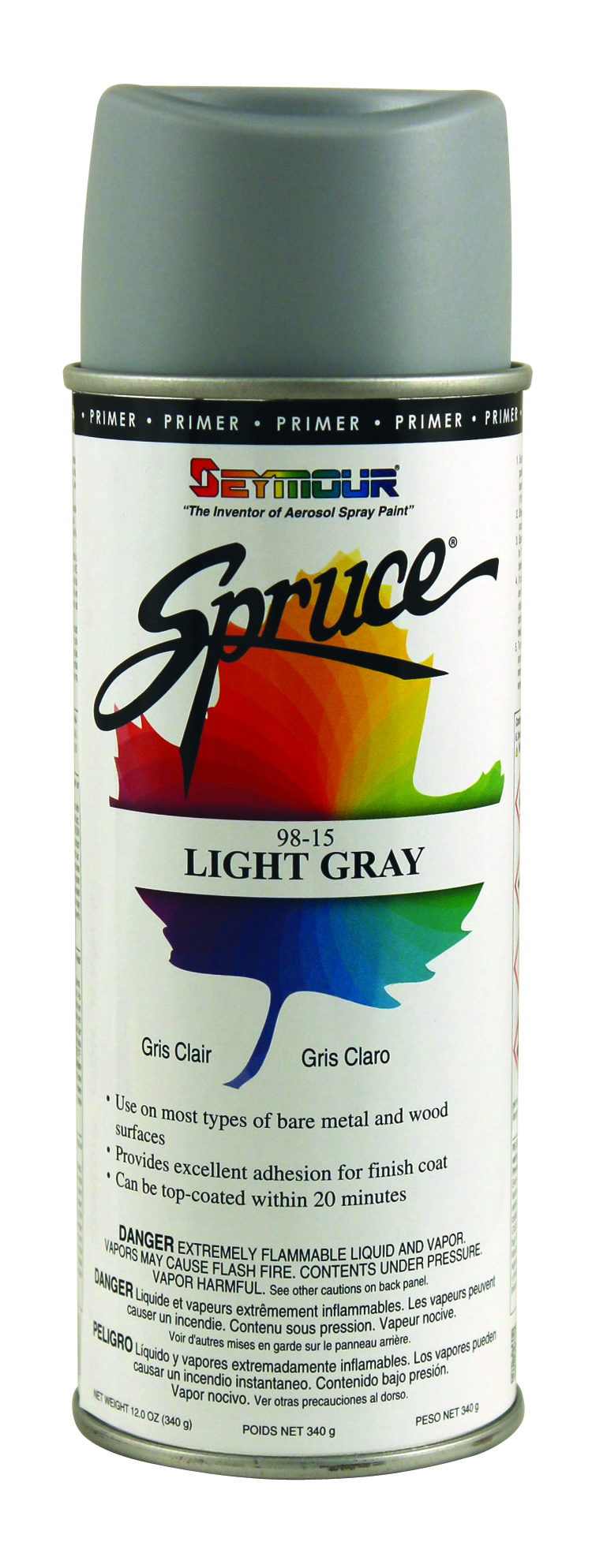 Light Gray Primet 16 ounce Can General Use Paint (Indoor & Outdoor)