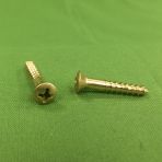 7 x 3/4 Slotted Flat Head Wood Screws Brass