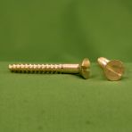 7 x 1/2 Phillips Flat Head Wood Screws Brass