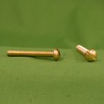 2-64 X 3/8 Slotted Round Head Machine Screws Brass