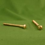 7 x 1/2 Slotted Flat Head Wood Screws Brass